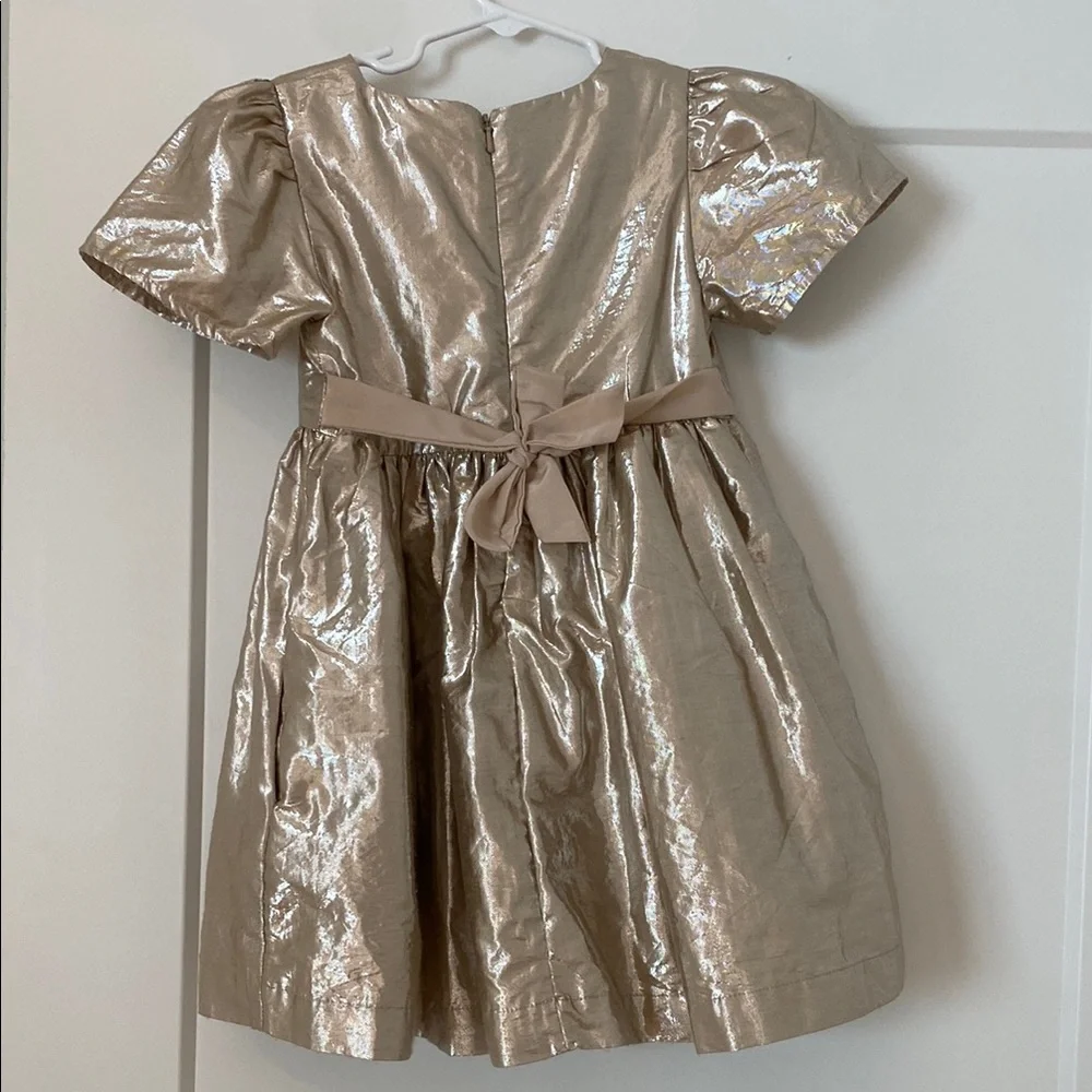 Mini Boden Gold Metallic Dress - Picture 3 of 3